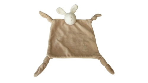 Doudou lapin plat marron - , clair