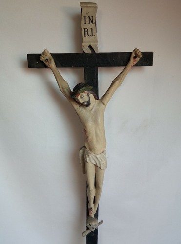 Superbe rare grand crucifix - superbe,