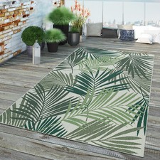 Tapis Jardin Exterieur Terrasse Cambre Cuisine Balcon Modern Palmiers Fleuri