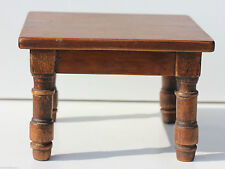 DOLL COFFEE TABLE - ANTIQUE - DYED WOOD - 18 x 18 x 12 cm