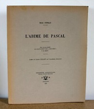 L’abîme de Pascal René Onfray 1949 EO NUM Lettre de Louis Gillet