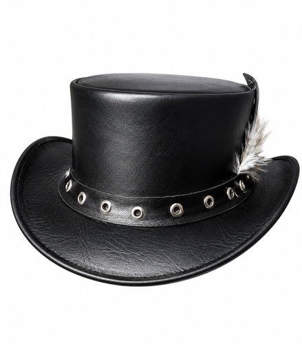 Chapeau haut forme cuir - de,