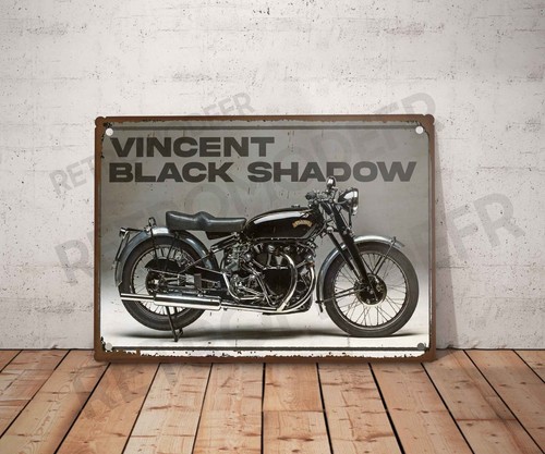 Plaque métal vintage vincent - métal,