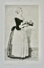 LA CHOCOLATIERE-GRAVURE ORIG