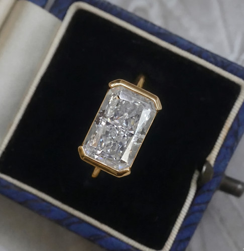 Bague diamant radiant