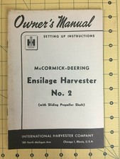 Vintage Owners Manual McCormick Deering International Harvester Ensilage No.2 