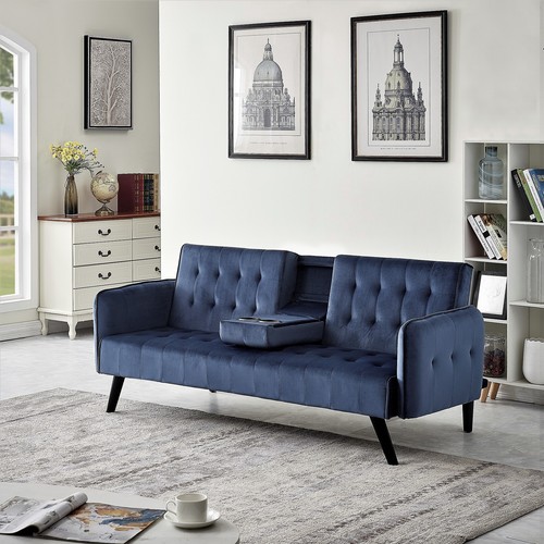 Velvet convertible sofa - velvet,