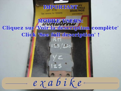 Plaquettes frein arriere - de,
