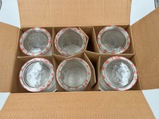 NEW Set Of 6 Vintage Weck 1 Liter Tulip Juice Jars w/ Rings Clamps Covers Sealed