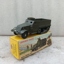 DINKY TOYS FRANCE MILITAIRE HALF TRACK M3 BON ETAT AVEC BOITE INCOMPLETE