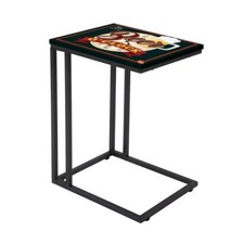 Design C en Forme De Côté Étude Petit Déjeuner Fin Table pour PC Travail À Sofa