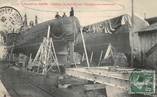CHALON-sur-SAONE - Chantier du petit creuso - torpedo boats under construction