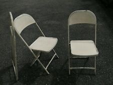 Lot 3 chaises pliantes design art déco bauhaus? Folding chair metal