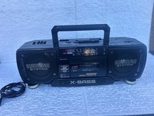 Sharp WQ T352H Boombox Vintage Radio Cassette Double Deck X Bass Ghetto Blaster