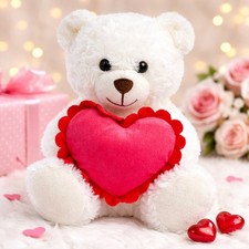 Ours En Peluche Blanc Avec