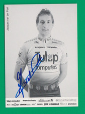 CYCLING cycling card JACQUES VAN DER POEL team TULIP Computers 1991 Signed