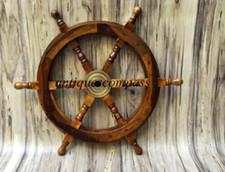 Roue nautique murale navires laiton décor bateau ancien vintage finition 24''...
