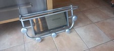 Ancien Porte Manteau Aluminium Vintage French Art Deco Coat Rack Miroir Pivotant