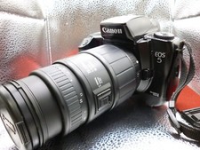 Canon EOS 5 QD 35mm SLR AF Film Camera Zoom Lens set Sigma DL MACRO 70-300mm