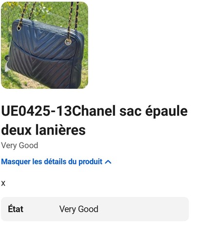Sac chanel vintage - chanel, bleu