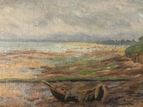 Peinture 1940 huile sur carton - peinture,
