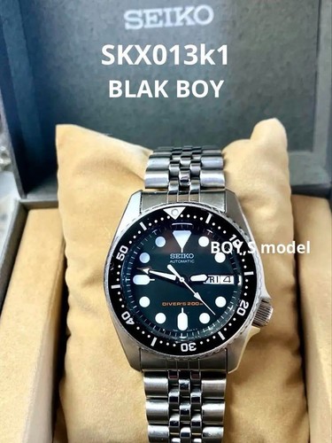 Seiko noir garçon - seiko, 38mm
