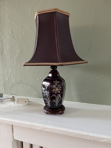 Vintage lampe table pourpre - vintage,