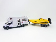 GT-6250 Camping Car Motorhome avec Le Bateau en remorque 35cm - Véhicule Voit...