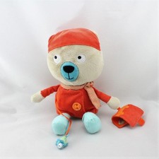Doudou ours beige orange