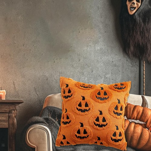 Housse coussin citrouille - housse,