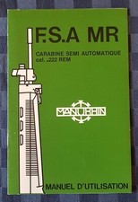 INSTRUCTION MANUAL F.S.A. MR SEMI AUTOMATIC RIFLE CAL. 222 REM MANURHIN