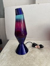 Schylling Lava The Original Peacock Colored Lava Lamp White Lave Works 16"