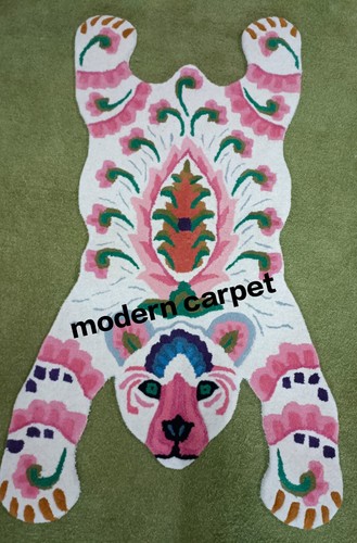 Tapis léopard 3x5 pieds - , fait