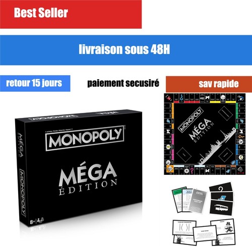 Monopoly mega jeu société - monopoly,