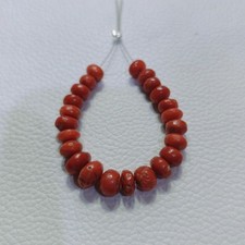 Perles rondelles corail rouge