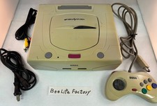 Sega Saturn Console HST-3220 W/Controller Cables  Used Tested and Working JP