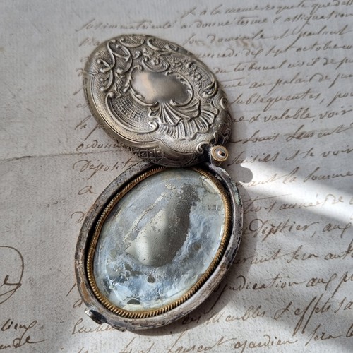 Miroir poche fin xixè - miroir,