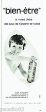 PUBLICITE ADVERTISING  026  Bien-Etre eau de Cologne