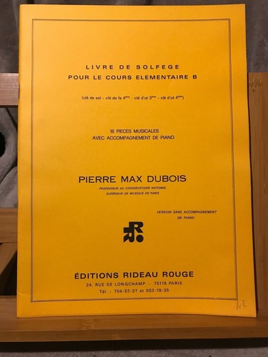 Dubois livre de solfège - p.-m.,