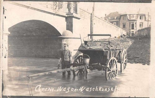 Man washing wagon river - washing,