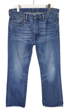 JEANS LEVI'S 527 HOMME W36/L30 BOOTCUT DÉCOLORÉ AVEC PATTES ZIP