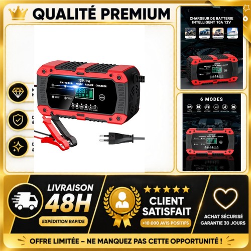 Chargeur batterie 10 a - v,