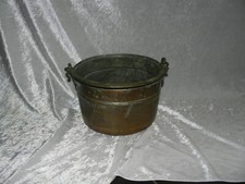 Ancien chaudron marmite en cuivre + poignée en bronze French copper Kitchen