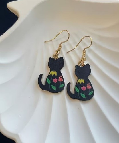 Boucles oreilles motif chat - d'oreilles,