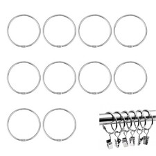 10 Anneaux de Rideaux Douche