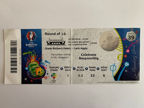 Ticket match uefa euro - euro, 2016