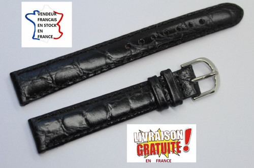 Bracelet montre 14mm noir - bracelet,