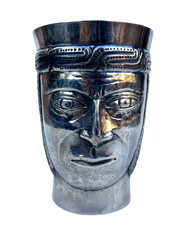 Argent Massif Joli Vase Visage