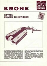 Brochure / dépliant conditionneur tondeuse rotative Krone 7062E