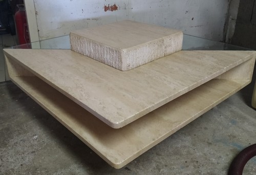 Table basse travertin et - en,